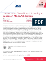 North West Branch Mock Arbitration Flyer