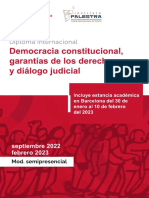 Diploma Internacional - Democracia Constitucional, Garantías de Los Derechos y Diálogo Judicial