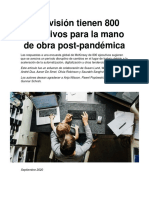 Que Vision Tienen 800 Ejecutivos para La Mano de Obra Post-Pandemica