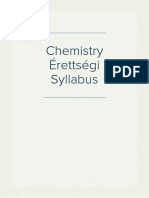 The 'Exam Requirements' For The Chemistry Matura in English - Kémia Érettségi Követelményrendszere Angol Nyelven