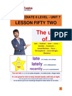 Intermediate Ii Level - Lesson 52