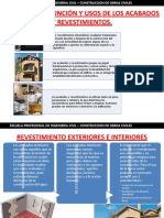 Revestimientos civiles funciones usos exteriores interiores