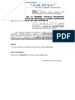 Señor Fiscal de La Primera Fiscalia Provincial Penal Corporativa de Ventanilla Cuarto Despacho Del Distrito Fiscal de Lima Noroeste