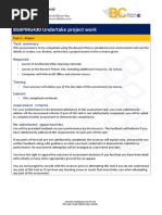 BSBPMG430 Undertake Project Work: Task Summary