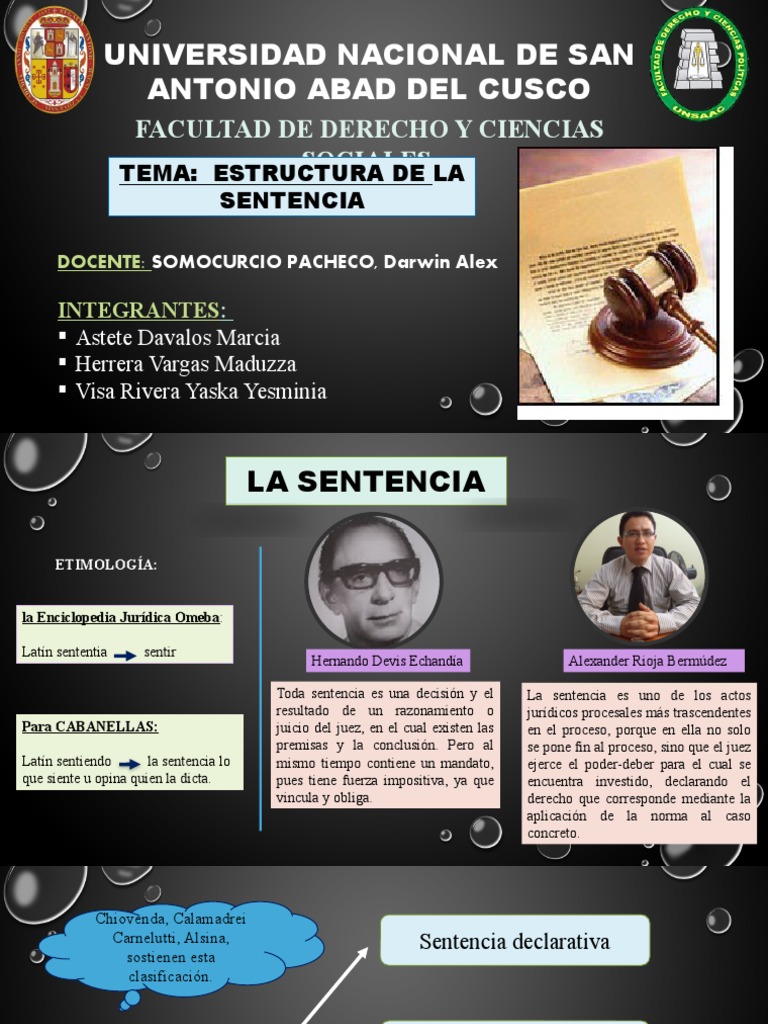 La Estructura de La Sentencia | PDF | Sentencia (ley) | Juez