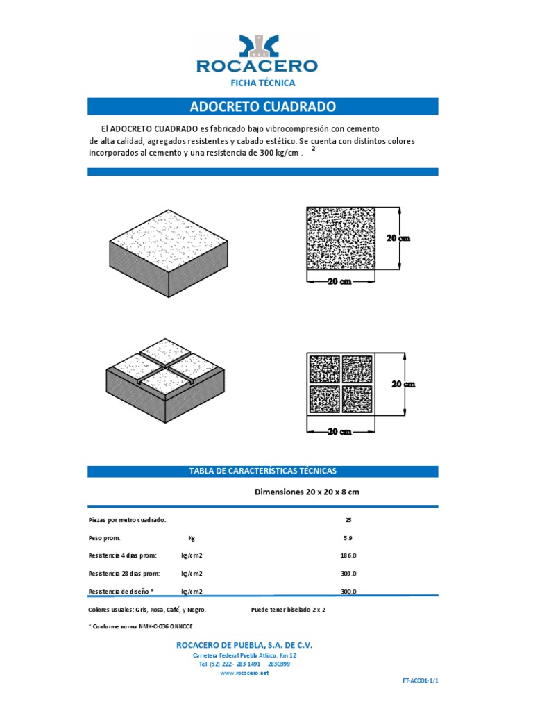 Fichas Técnicas de Adocretos y Adopasto | PDF | Cemento