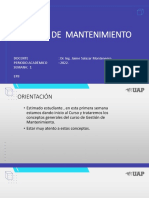 Semana 01 - Gestion de Mantenimiento