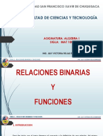 RELACIONES BINARIAS Y FUNCIONES Presentación