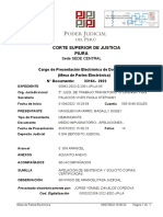 Piura Corte Superior de Justicia: Cargo de Presentación Electrónica de Documento (Mesa de Partes Electrónica) 33164