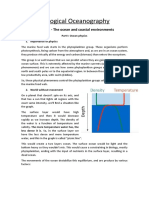 Biological Oceanography: Lecture 1 - The Ocean and Coastal Environments