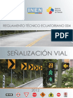 RTE INEN 004 - Reglamento Tecnico Ecuatoriano 004 - Señalizacion Vial