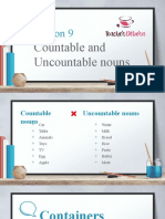 Lesson 9: Countable and Uncountable Nouns