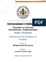 Facultad de Ciencias Económicas y Empresariales: Estimación de Modelos No Lineales