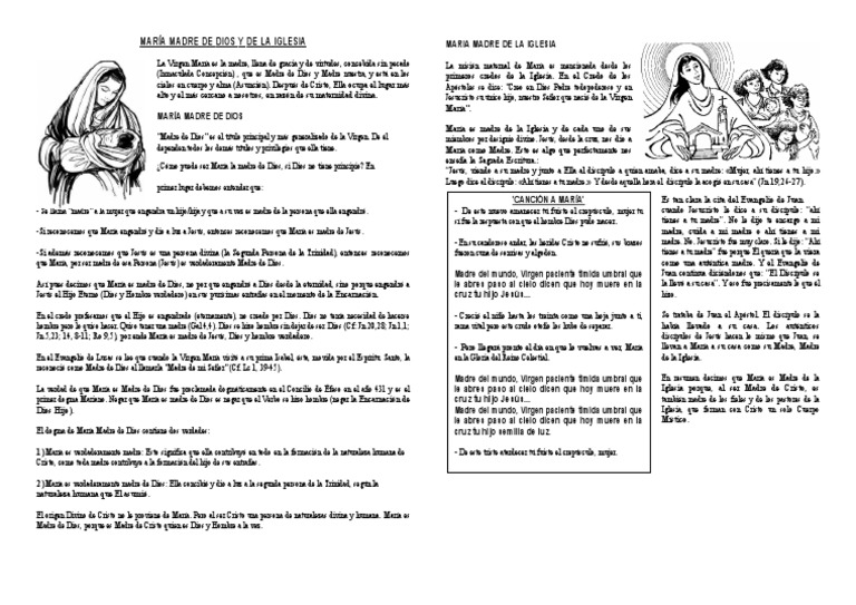 María, Madre de Dios y de la Iglesia | PDF | María, madre de Jesús | Jesús