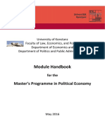 Module Handbook MSC Political Economy