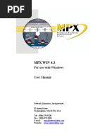 MPX WIN 4.3 Manual