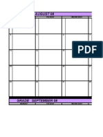 Grade August 08: Monday Tuesday Wednesday Thursday