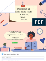 Disciplines & Ideas in The Social Sciences Week 1