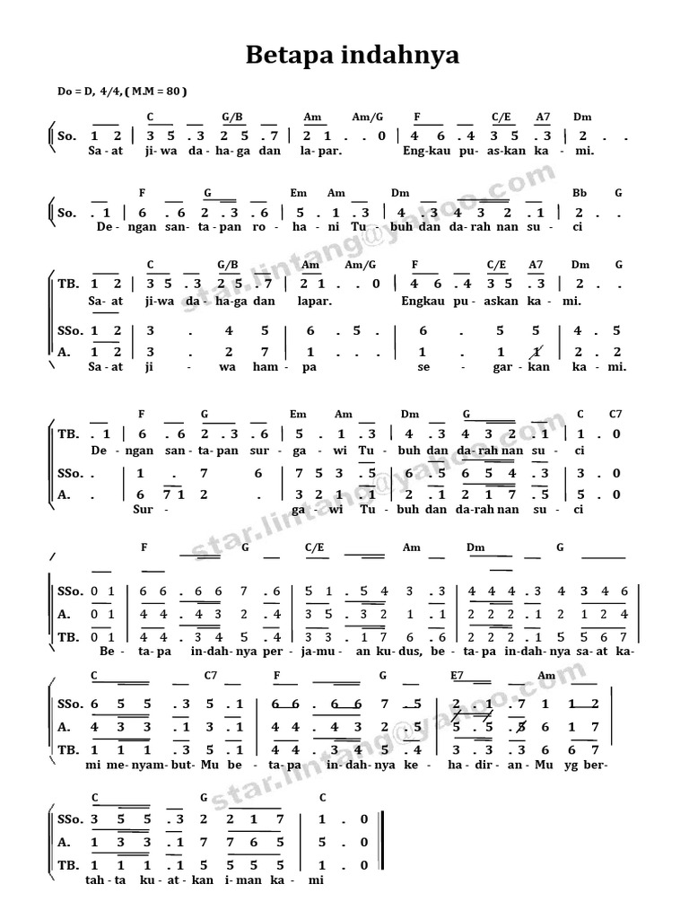 BETAPA INDAHNYA CHORD PDF