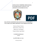 Grupo N°01 - B, Relacion de Los Depositos Metasomaticos Con La Intrusion y Con Las Rocas Invadidas, Depositos Caracteristicos Del Peru