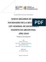 Nuevo Rgimen de Las Sociedades de La Seccin IV Ley Gene