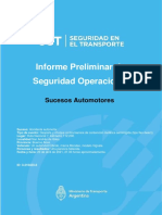 Informe Preliminar de Seguridad Operacional: Sucesos Automotores