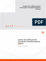 Configuración Del Centro de Calificaciones. Formación Complementaria Virtual