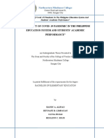 The Impact of Covid - 19 Pandemic in The Philippine Education System and Students' Academic Performance