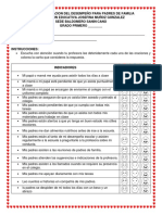 Hetero y Autoevaluacion Padres de Familia Primer Semestre