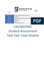 CHCMGT005 Case Study