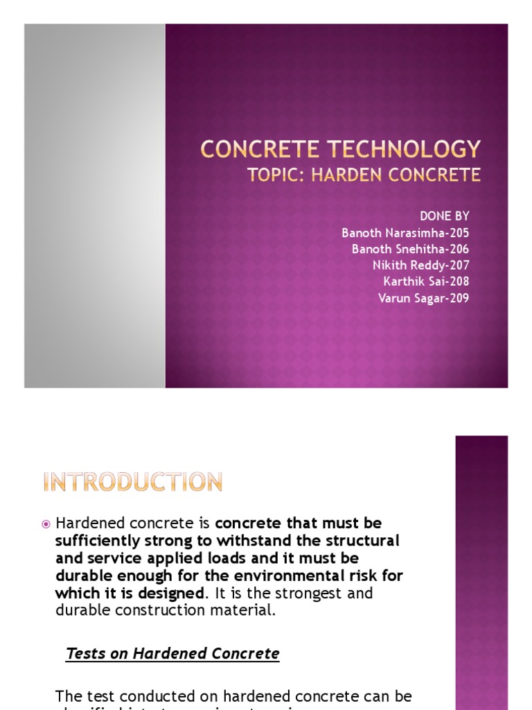tests on Hardened concrete PDF Strength Of Materials Concrete