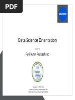 Data Science Orientation: Patil Amit Prakashrao