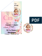Cin Dy: Christening of Our Daughter