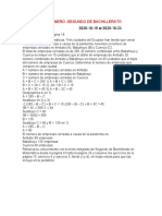 MATEMATICA Segundo Bachillerato Proyecto Uno