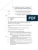 Method Statement: Underground Cabling - Main Power Supply and Street/Compound Lighting