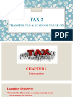 Transfer Tax & Business Taxation