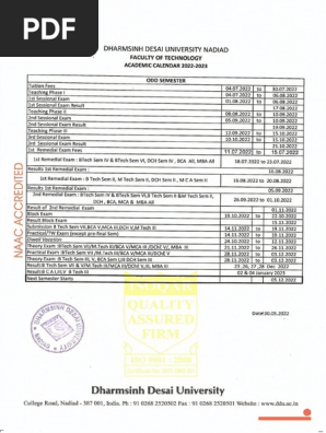 Academic Calendar 2022-23