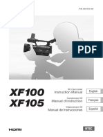 Canon XF100 XF105 Instruction Manual