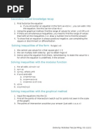 Maths Notes (Inequalities)