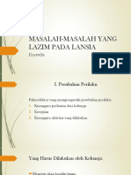 Masalah-Masalah Yang Lazim Pada Lansia