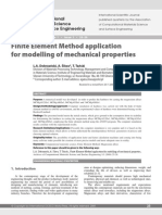 Finite Element Method Application For Modelling of Mechanical Properties