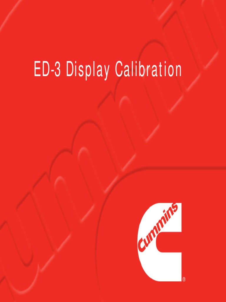 ED-3 Display Calibration Guide | PDF | Business