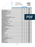 Lista de Precios Revistas Elsevier Masson 2011