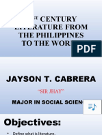 21st Century Literature From The Philippines To The