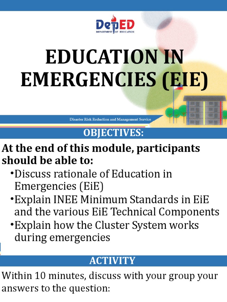 Education in Emergencies Overview | PDF | Emergency Management