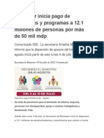 Boletin 058 Pension Del Bienestar 2022 Julio