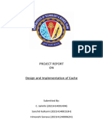 Project Report ON Design and Implementation of Cache