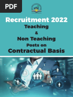 Recruitment-2022 'Information Brochure For Teaching & Non Teaching Posts On Contractual Basis