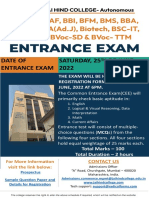 Entrance Exam: Baf, Bbi, BFM, BMS, Bba, Ba (Ad.J), Biotech, Bsc-It, Bvoc-Sd & Bvoc-Ttm