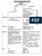 Syllabus and Blue Print (Final Examination)